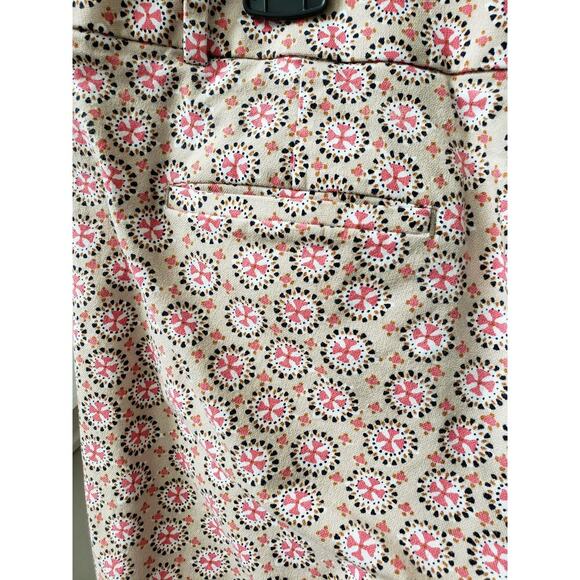 Ann Taylor Crop Pants Womens 4P Multi Cross Print Marisa Stretch Skinny Leg - Picture 11 of 11